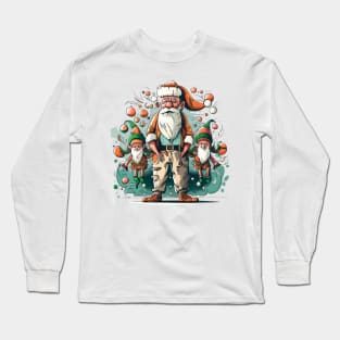 father Christmas and elves Long Sleeve T-Shirt